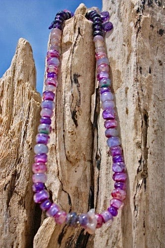 Indigo Isles Organic Glass Bead Strand Beads BajaTiki bead Beads glass handmade lampwork Organic Paradise Beads purple Strand